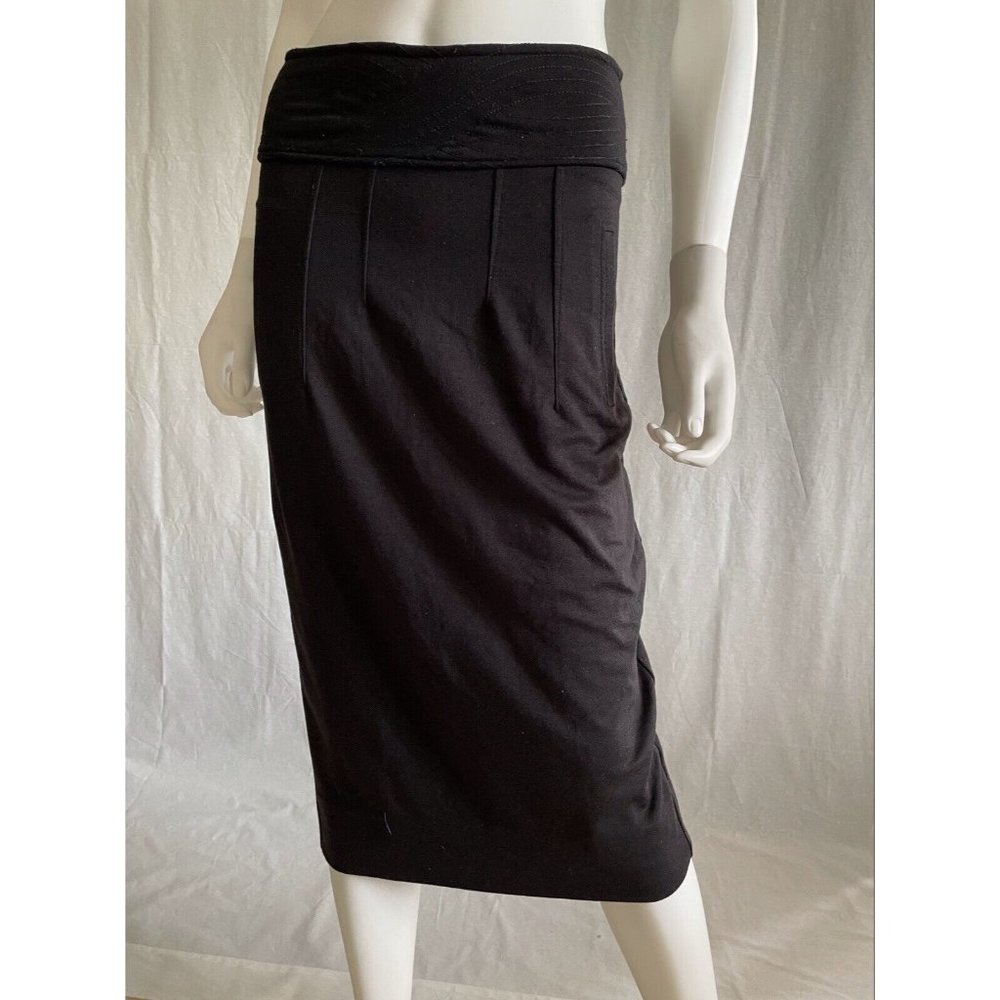 Marciano Women's Skirt Straight & Pencil Black Wide Waist Knee Length Size S/P